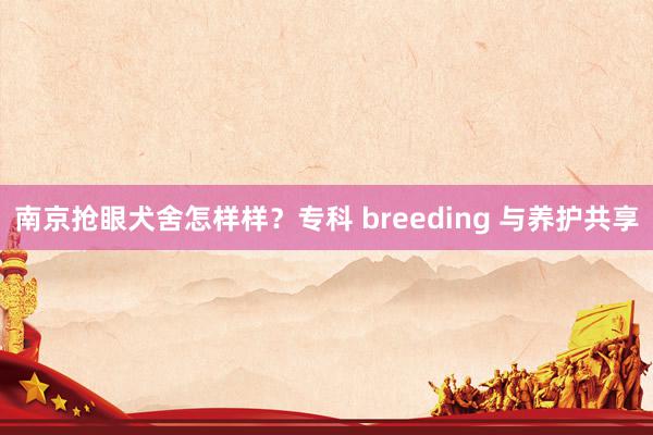 南京抢眼犬舍怎样样？专科 breeding 与养护共享